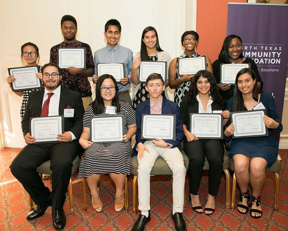 scholarship winners sitting