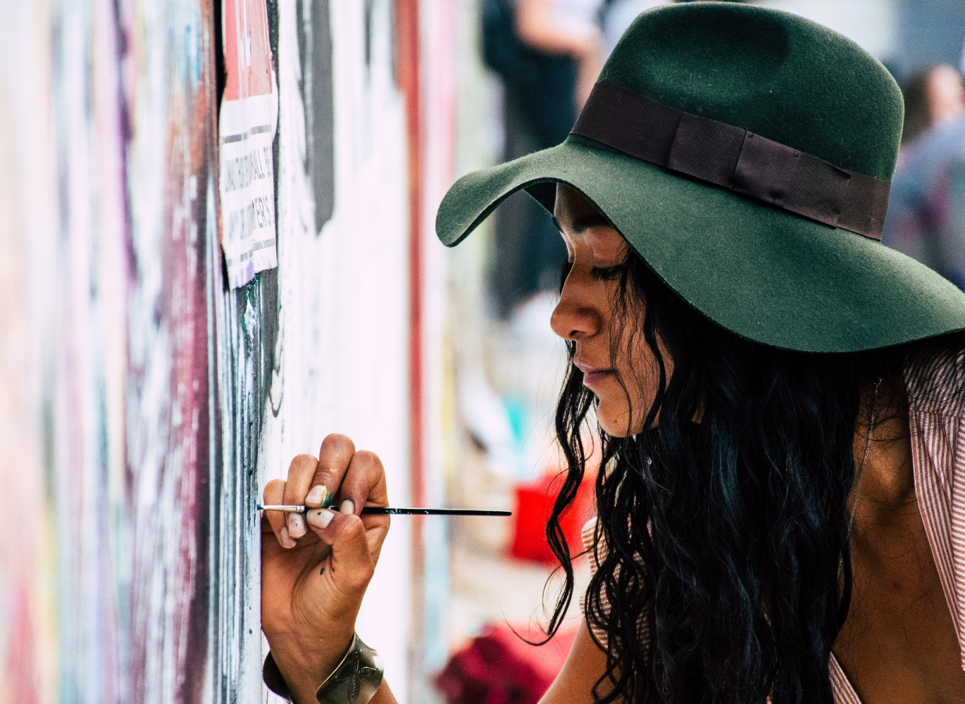 Artist painting