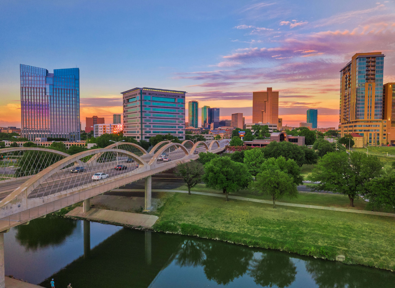Photo of downtown Fort Work skyline